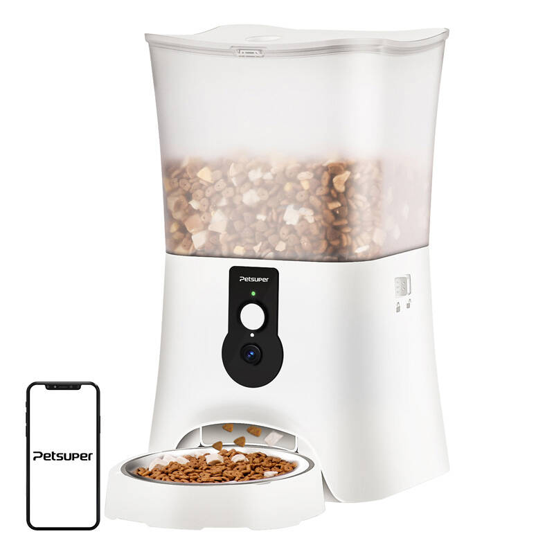 Petsuper PF01-2 5L WiFi Okos ételadagoló beépített kamerával - Fehér (PF01-2)