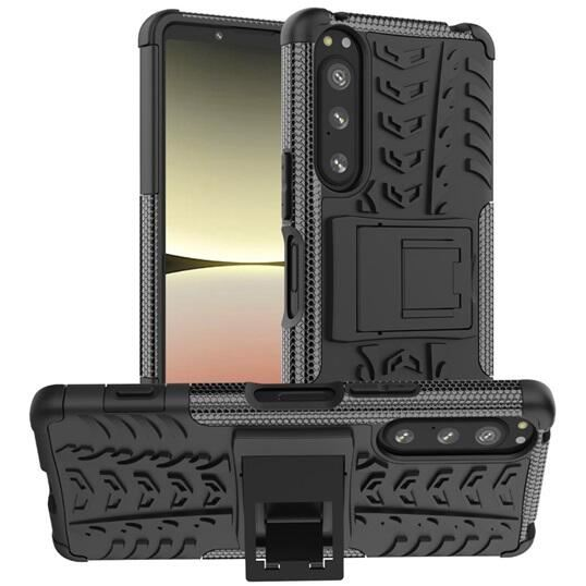 Gigapack Defender Sony Xperia 5 IV (XQCQ54) autógumi mintás tok fekete (GP-137648) (GP-137648)