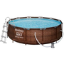 Bestway Steel Pro 56709 kerti medence Fémvázas medence Kerek 9150 L Barna