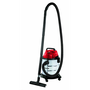 Прахосмукачка Einhell TC-VC 1820 S за мокро и сухо почистване, 1250 W, Засмукваща мощност 18 kPa, Конектор за издухване на въздух, 150 см маркуч, Държач за принадлежности,, Резервоар от неръждаема стомана 20 л