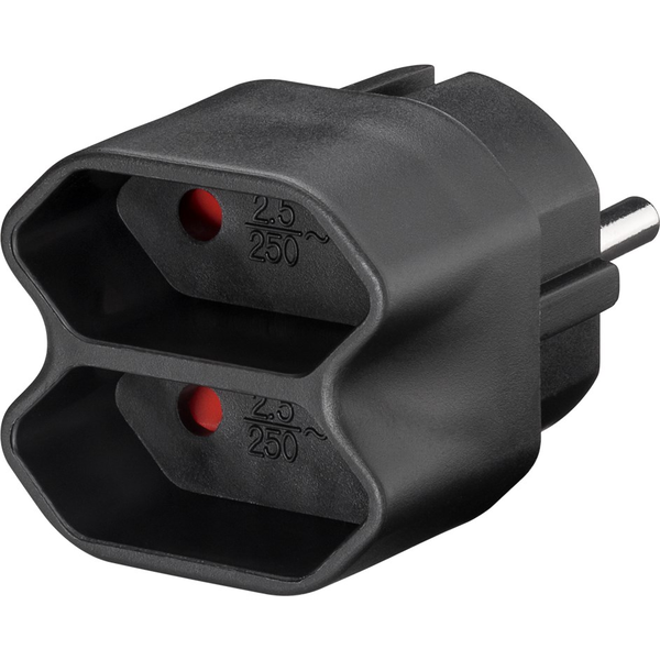 Zásuvka Elektrický rozbočovač Goobay černá