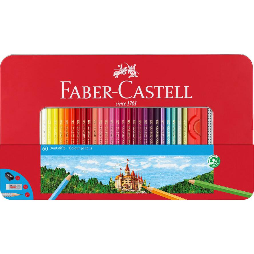 FABER-CASTELL Buntstift hexagonal 60er-Metalletui (115894)