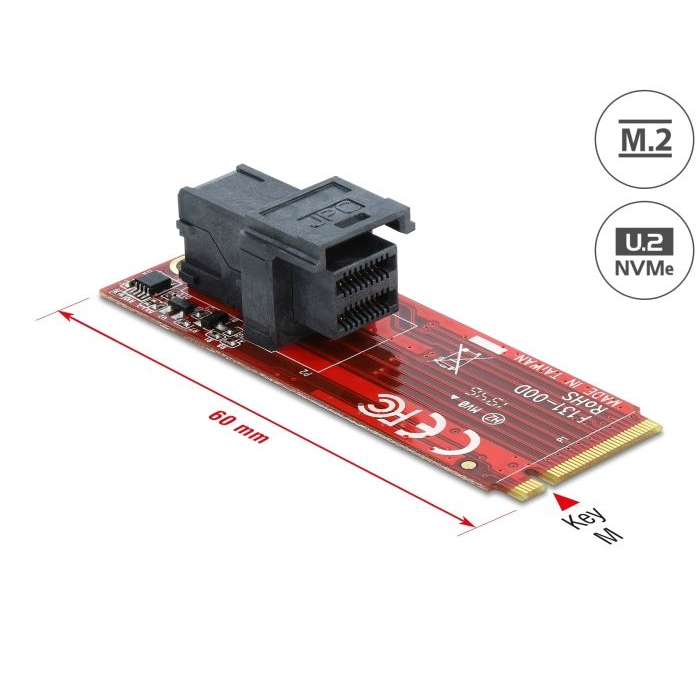 Delock adapter M.2 Kulcs M > SFF-8643 NVMe (62721) (del62721)