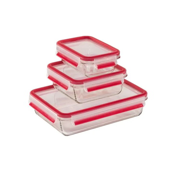 EMSA CLIP & CLOSE N10509 Téglalap alakú Doboz Átlátszó 3 db (600767)