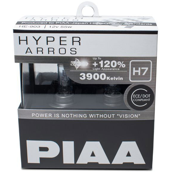 PIAA Hyper Arros 3900K H7 - 120 százalékkal fényesebb, megnövelt világosság (HE-903)