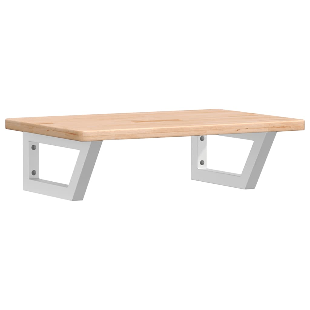 acél és tömör tölgyfa falra szerelhető mosdópolc (3302334)