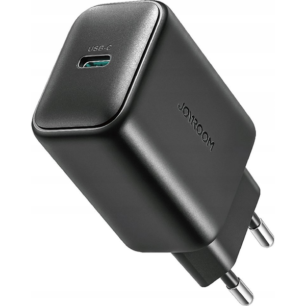 Захранващ адаптер, Joyroom, JR-TCF23, USB-C, 25W, черен, бързо зареждане