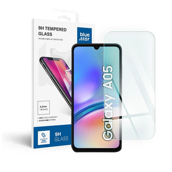 Samsung Galaxy A05 készülékhez edzett üvegfólia Blue Star
