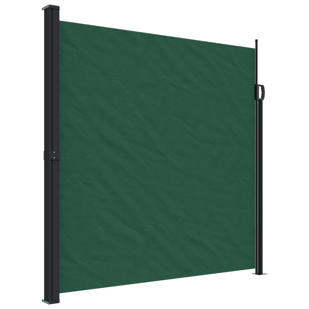 sötétzöld behúzható oldalsó napellenző 200 x 600 cm (4004560)