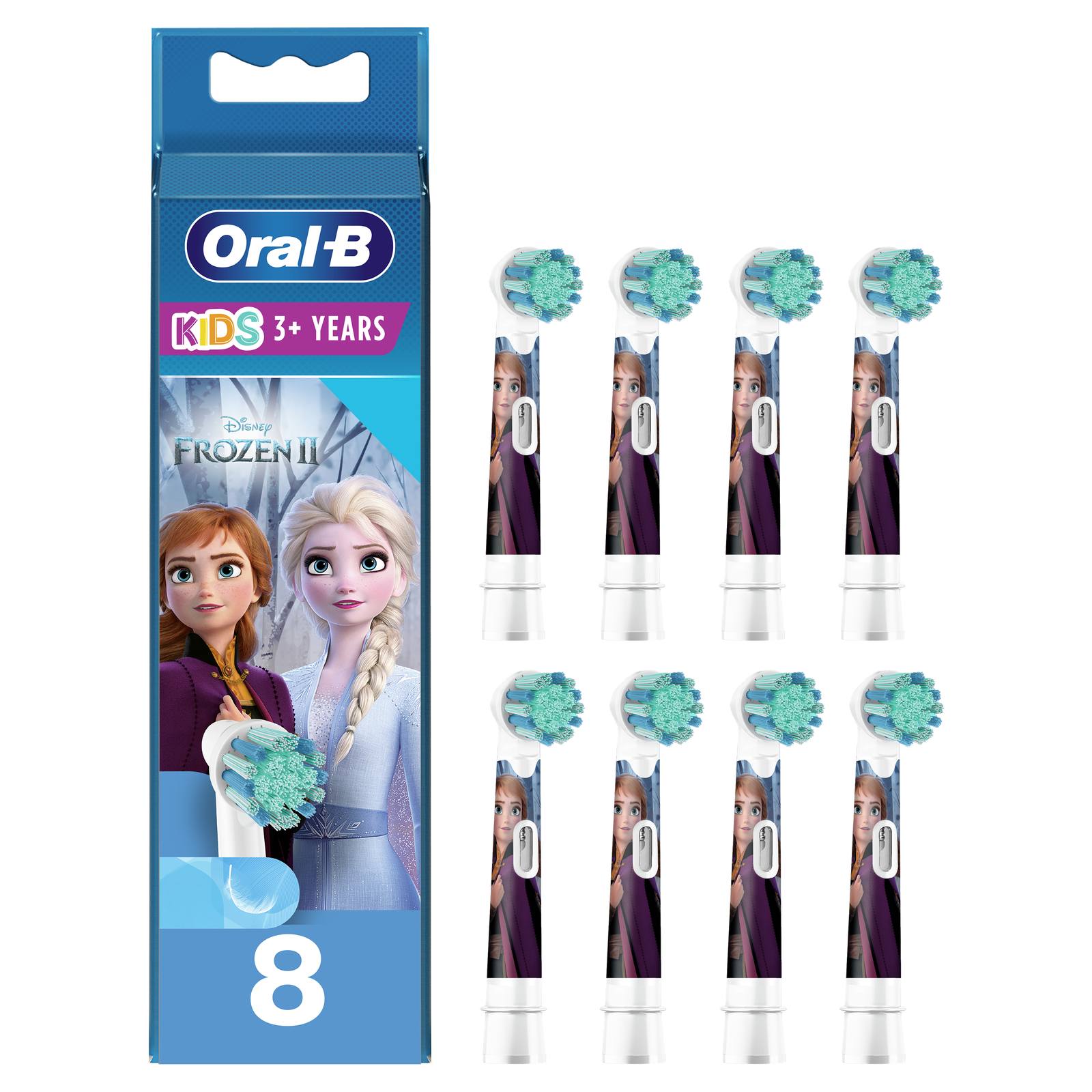 Oral-B Kids Elektromos Fogkefe fej Jégvarázs 2 mintás (8db) (KIDS FROZEN 8SZT)