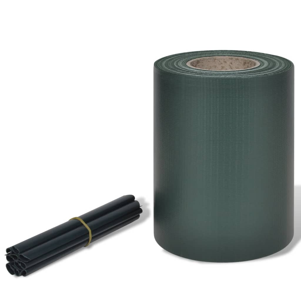 zöld kerti PVC árnyékoló kerítés 70 x 0,19 m (41618)