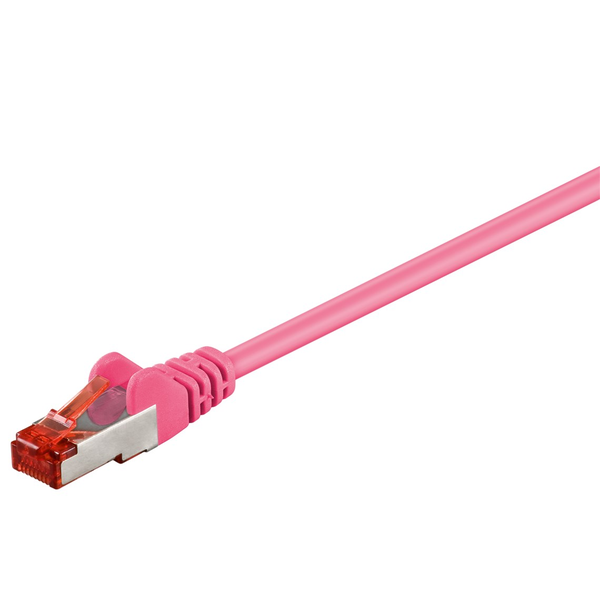 Patchcord S/FTP 6 Goobay RJ45 / RJ45 0,25 m fialový