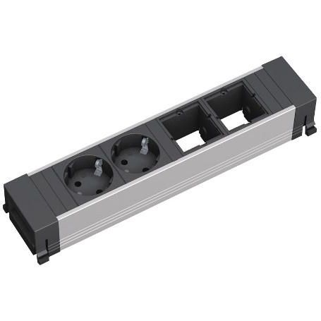 Bachmann 909.003 Hálózati elosztó Fekete Védőérintkezős 1 db (909.003)