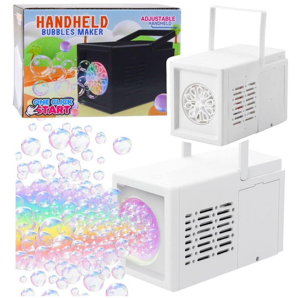 Lean Toys Hordozható Fehér Buborékkészítő Gép