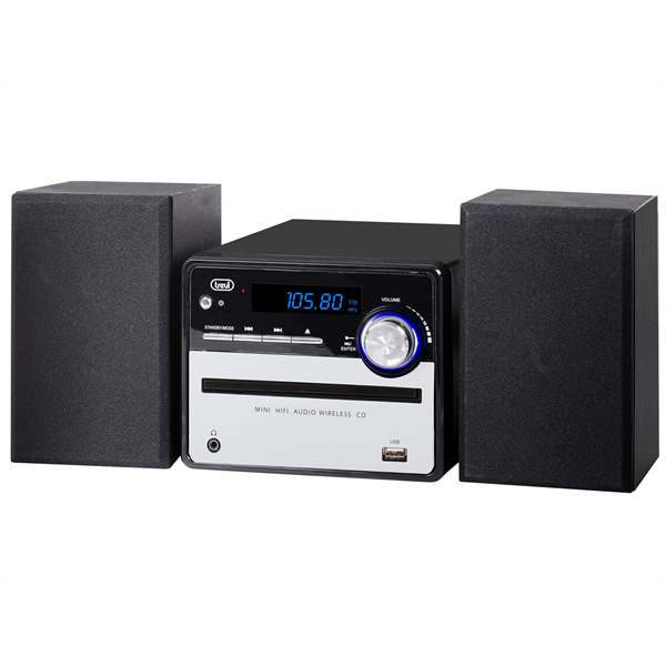Trevi HCX 10F6 Home audio-minisysteem 20 W Zwart, Zilver