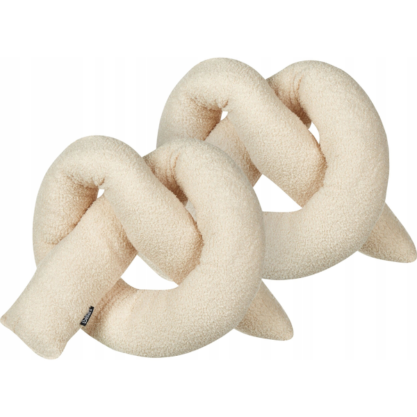 Conjunto De 2 Cojines Modernos 172 X 14 Cm Tela Afelpada Almohada Múltiples Formas Textil Decoración Accesorios Sala De Estar Dormitorio Beige Gladiolus - Beige