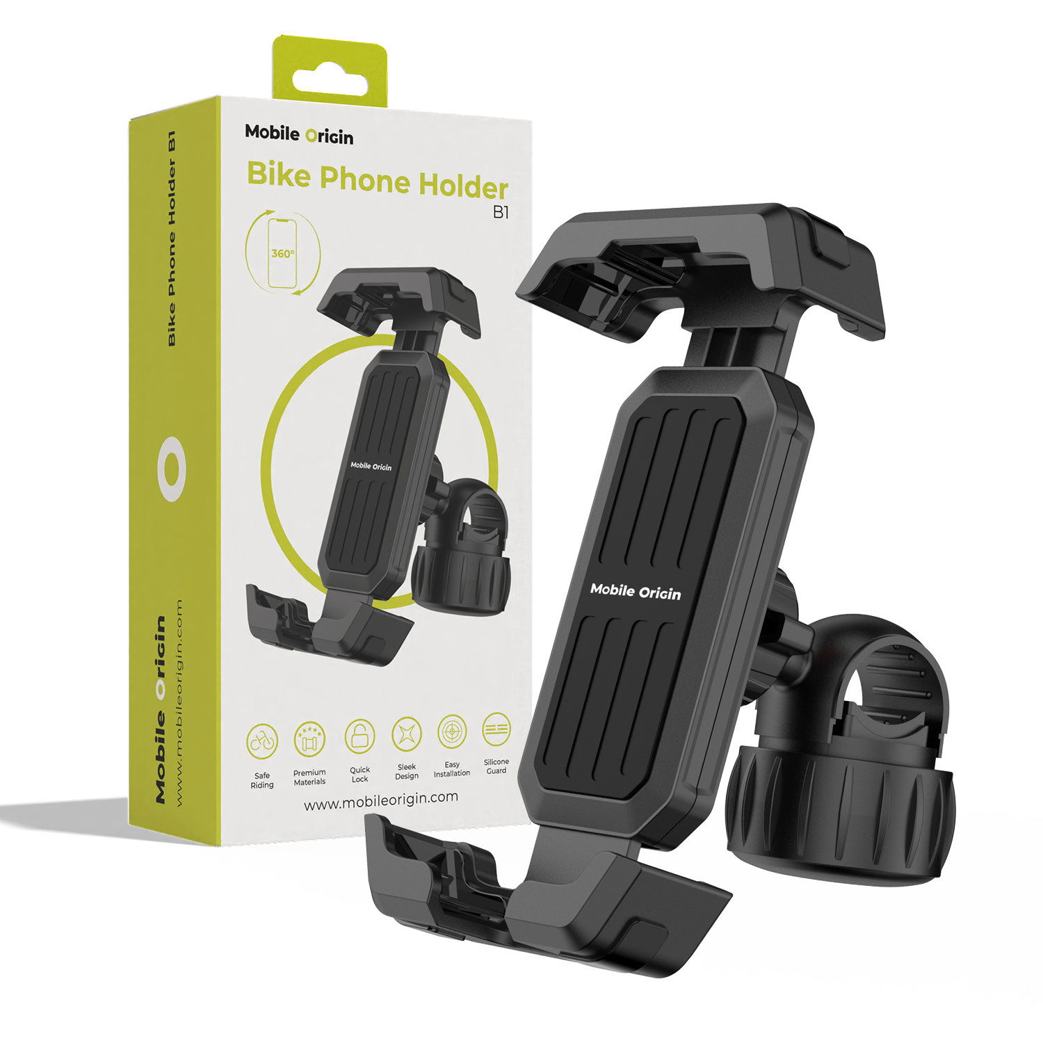 Mobile Origin Bike Phone Holder B1, Black (MO-BPH-B1)
