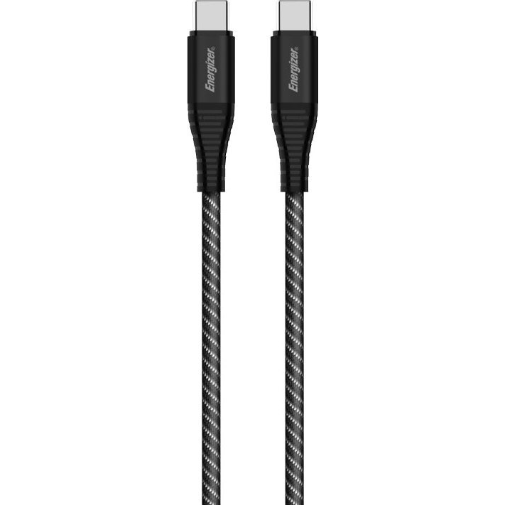 USB kábel, USB-C - USB-C, 2m, ENERGIZER, szürke (C541CKBK)