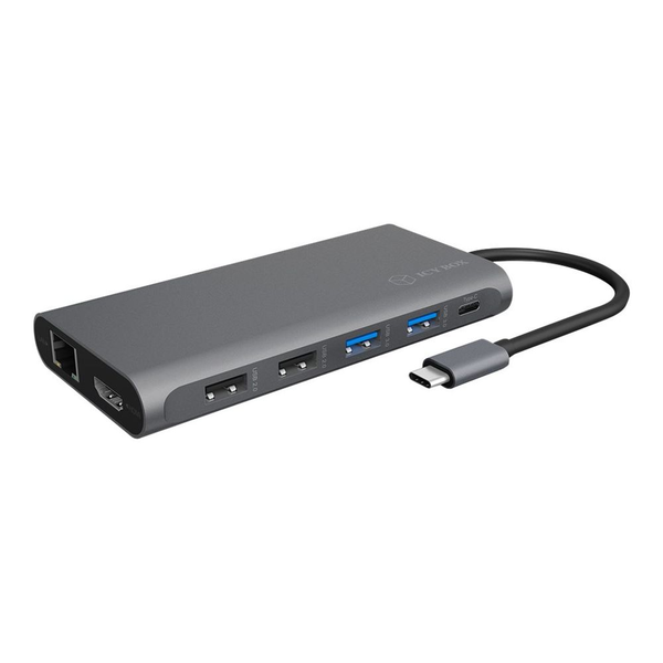 ICY BOX IB-DK4050-CPD Prin cablu USB 3.2 Gen 1 (3.1 Gen 1) Type-C Antracit
