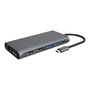 ICY BOX IB-DK4050-CPD Prin cablu USB 3.2 Gen 1 (3.1 Gen 1) Type-C Antracit