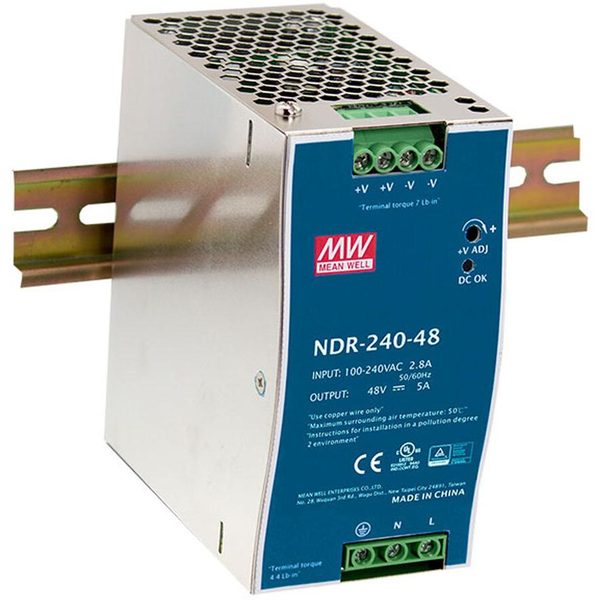 LevelOne POW-4851 enhed til strømforsyning 240 W Blå, Sølv