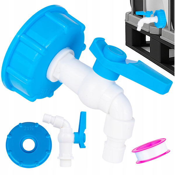 Geko IBC csap szett S60x6 1/2" - 125L permetezőhöz