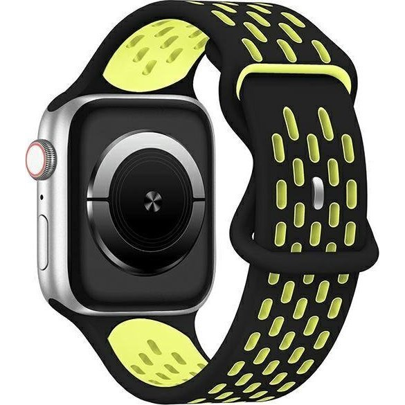 BELINE PAŠEK ZA APPLE WATCH NOVO ŠPORT SILIKON 38/40/41MM ČRNO RUMEN ETUI