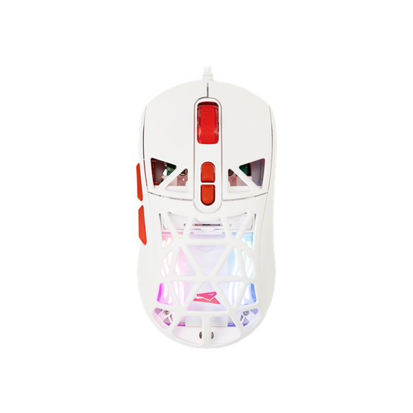 BARACUDA BGM-092W SEAL-W vezetékes gamer egér, 12800 dpi, fehér