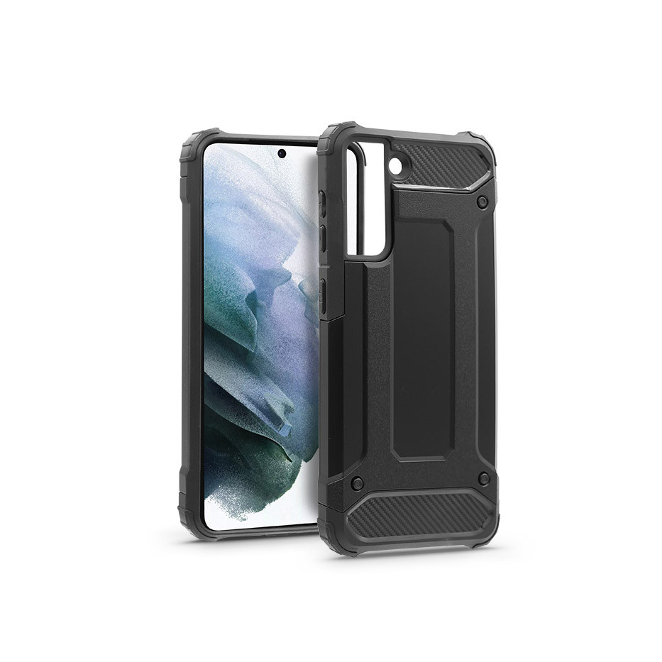Samsung G990F Galaxy S21 ütésálló hátlap - Armor - fekete (PT-6197)