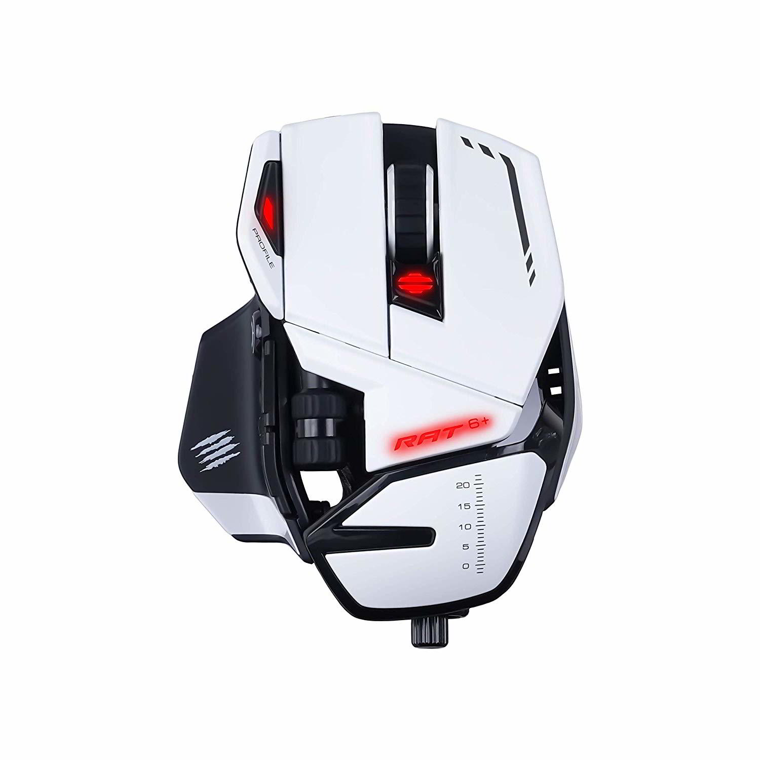 Mad Catz R.A.T. 6+ myš Na pravej strane USB Typ-A Optický 12000 DPI (MR04DCINWH000-0)