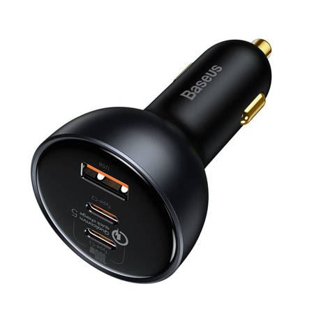 Nabíječka automobilová Baseus Qualcomm, USB, 2x USB-C, 160W (šedá)