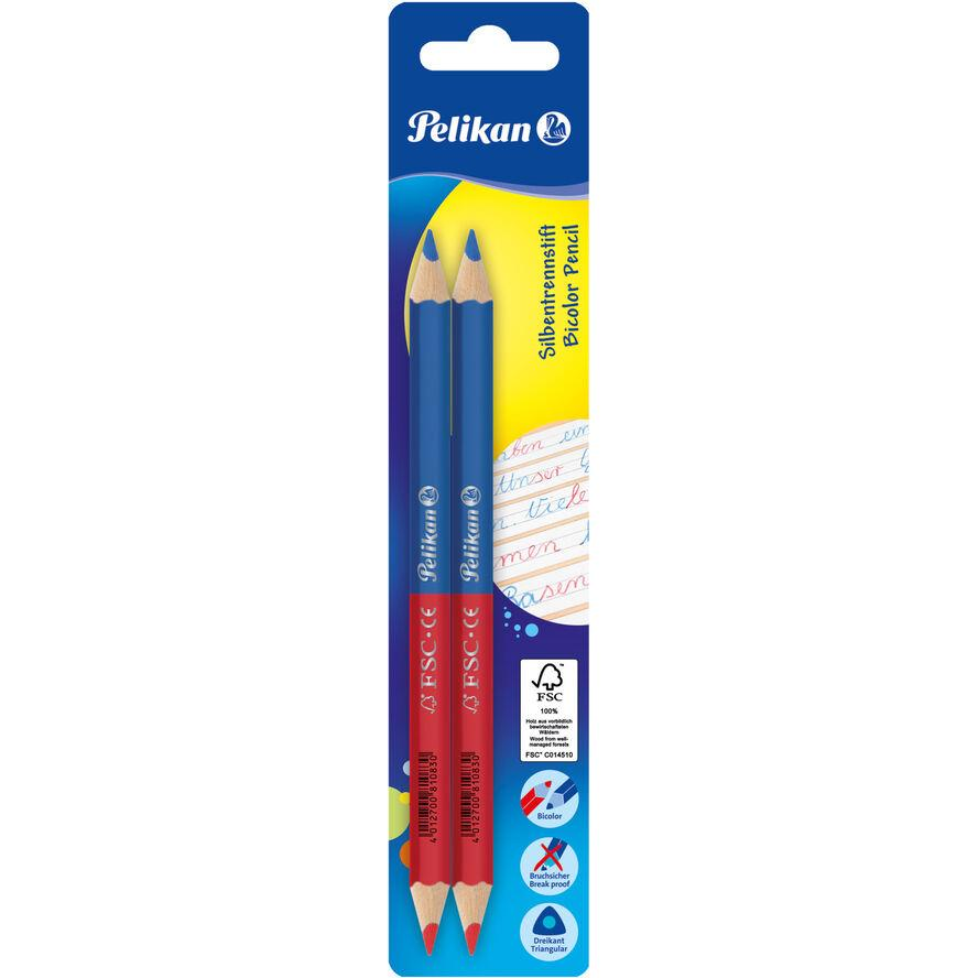 Pelikan Buntstifte rot&blau 3-eckig dick FSC 2er Blister (811118)