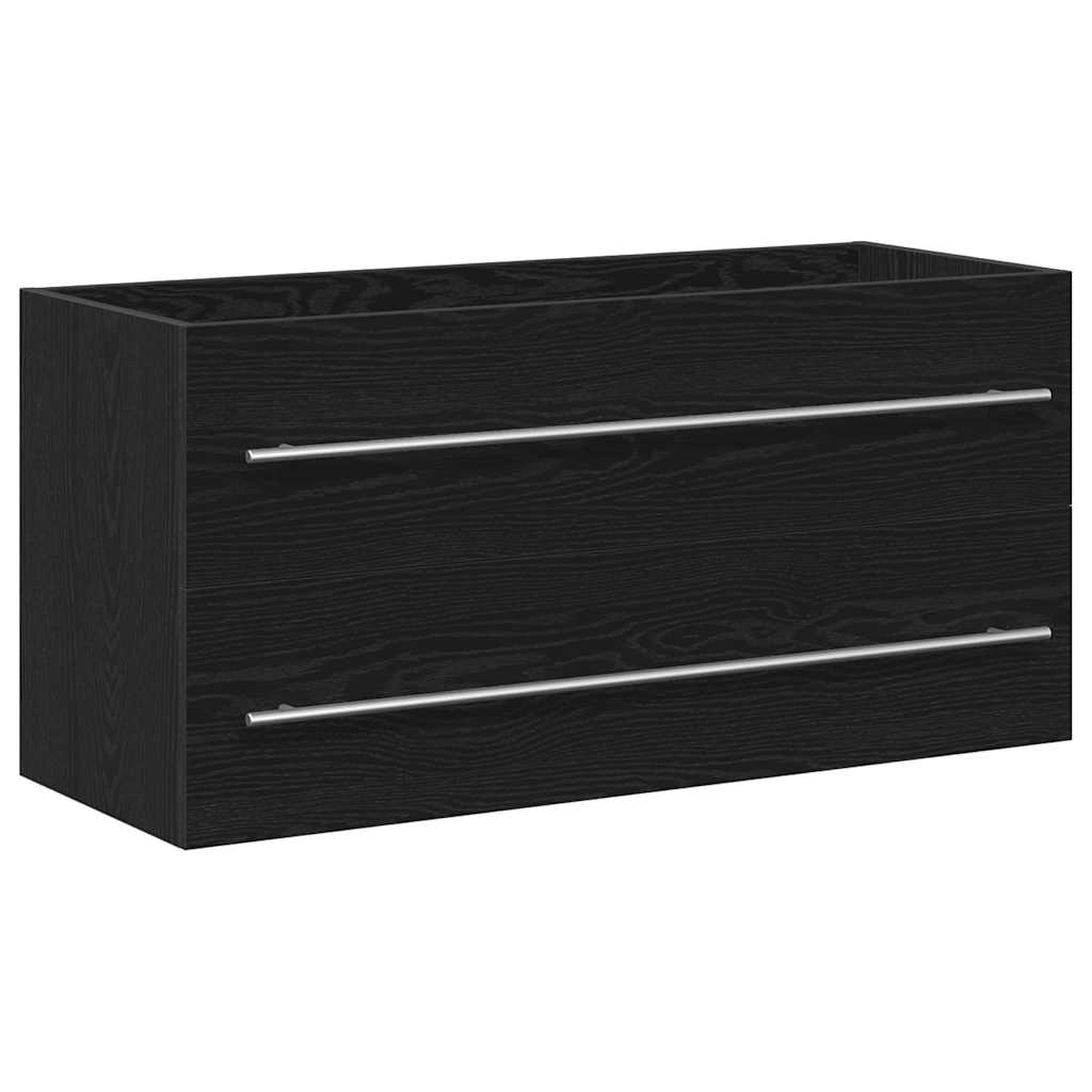 fekete tölgy szerelt fa mosdószekrény 100x38,5x48 cm (862538)