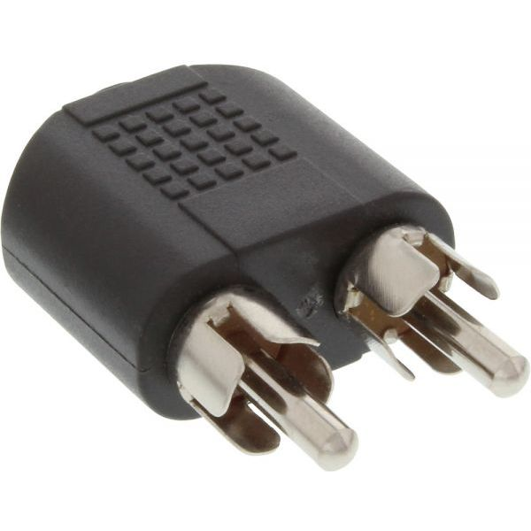 InLine 99343 csatlakozó átlakító 3.5mm jack female 2x RCA Fekete (99343)