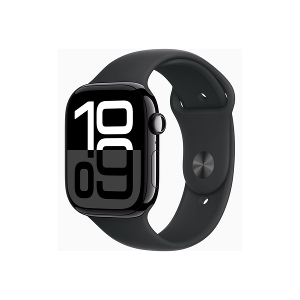 Apple Watch Series 10 Aluminium 42mm Okosóra S/M Sport szíjjal - Fekete