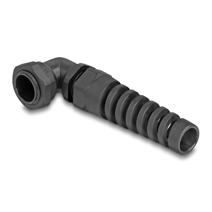 Delock Kábel tömszelence PG13,5 90 hajlított feszültség mentesítős fekete (60585) (60585)