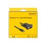 Delock USB-C  >  soros DB9 RS-232 kábel 1.8m (62964)