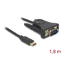 Delock USB-C  >  soros DB9 RS-232 kábel 1.8m (62964)