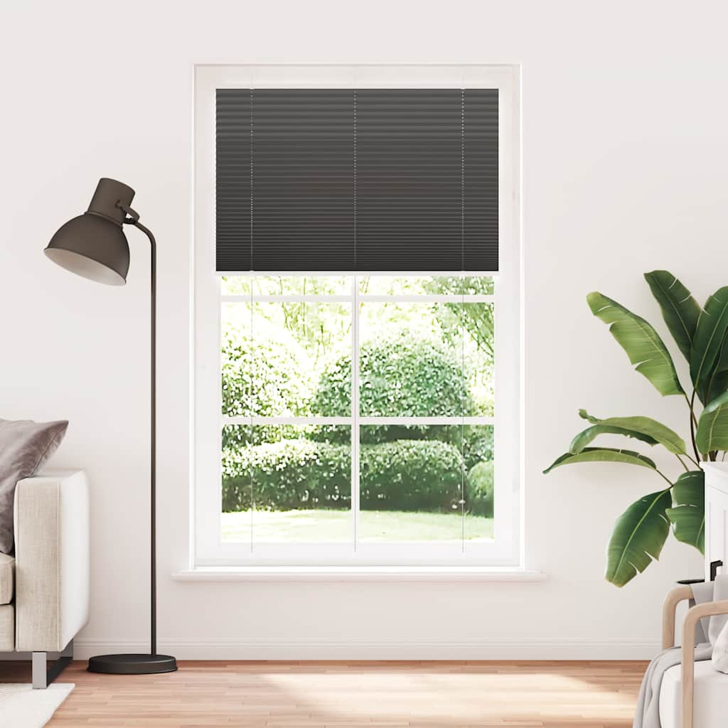 pliszírozott redőny fekete 120x200 cm szövetszélesség 119,4 cm (4015164)