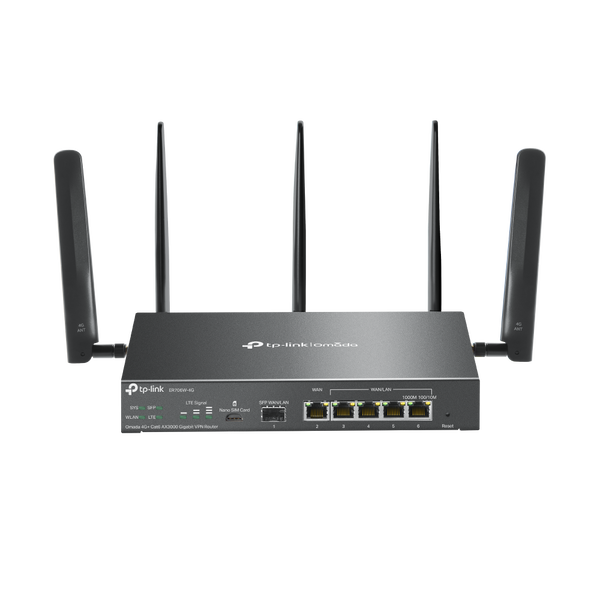 TP-Link Omada ER706W-4G trådløs router Gigabit Ethernet Dual-band (2,4 GHz / 5 GHz) Sort