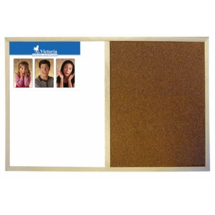 Victoria kombi tábla (fehértábla és parafatábla) 60x80cm (VVI13 / MX06001010) (MX06001010)