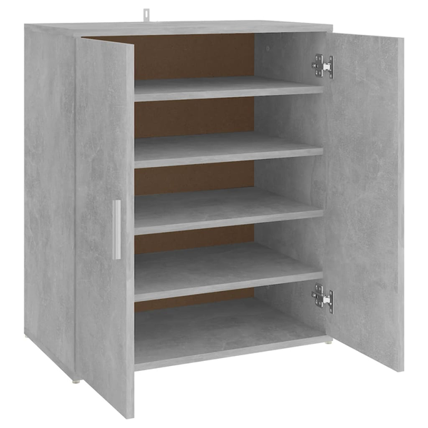 betonszürke forgácslap cipősszekrény 60 x 35 x 70 cm