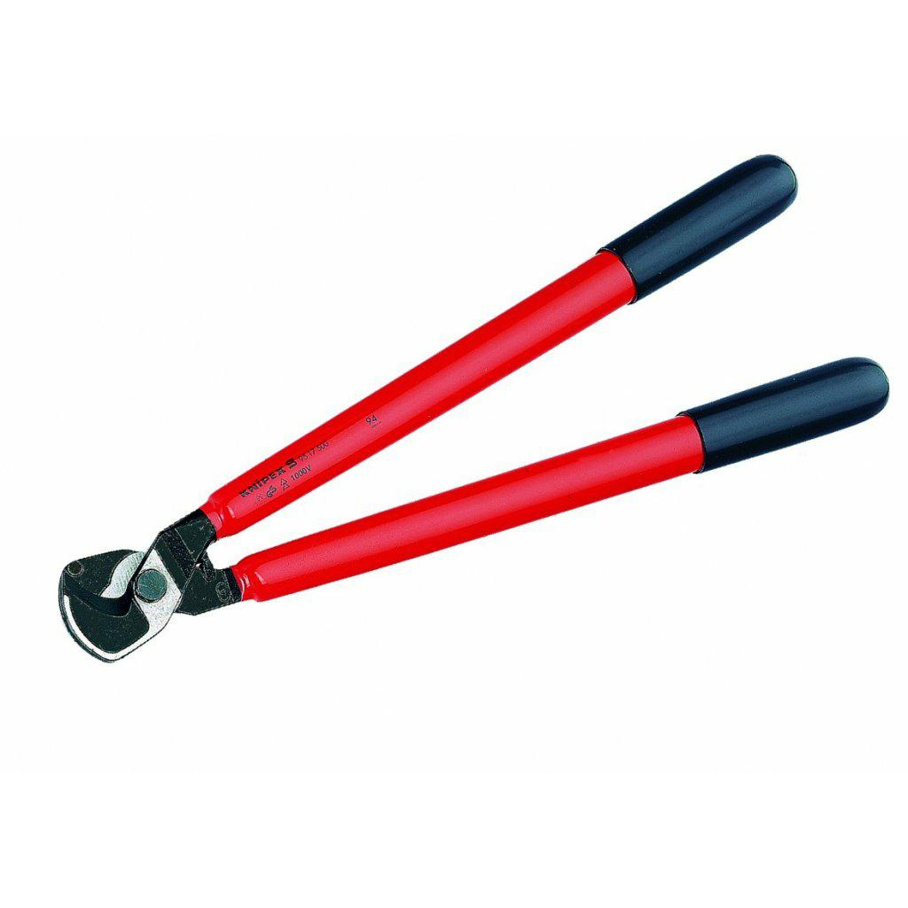 Knipex Szigetelt kábelvágó olló, mártott nyél 1000V 500 mm, d=27/150 mm2 (9517500)