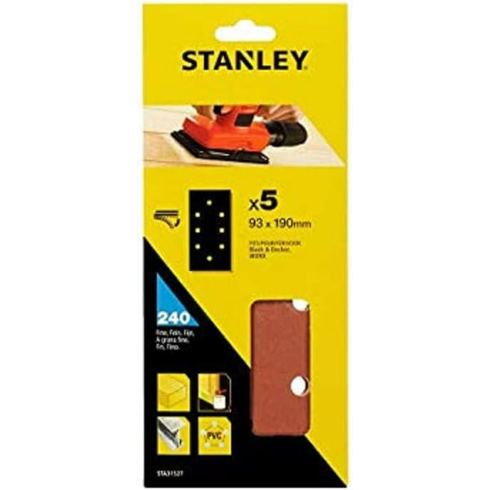 Stanley csiszolópapír rezgőcsiszolóra 93x190mm P80, 5db/cs (STA31517-XJ)