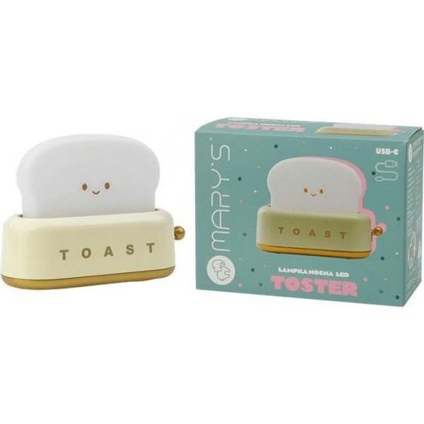 Ecolight Mary's Tostadora Amarilla, Luz Nocturna Infantil, Luz De Noche, 3000k, Usb, Mw20722