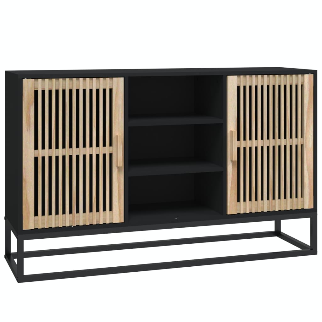 fekete szerelt fa tálalószekrény 105 x 30 x 65 cm (352119)