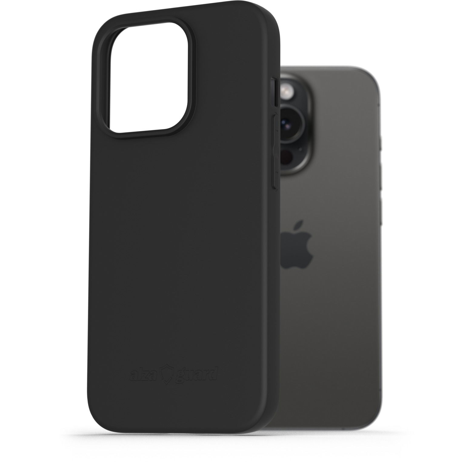 AlzaGuard Matte iPhone 15 Pro fekete TPU tok (AGD-PCT325B)