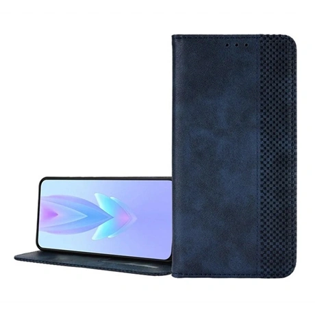 Tok álló, bőr hatású (FLIP, oldalra nyíló, asztali tartó, mozaik) SÖTÉTKÉK Infinix Hot 40i 4G (X6528) "Gigapack csomagolás" (GP-164171)