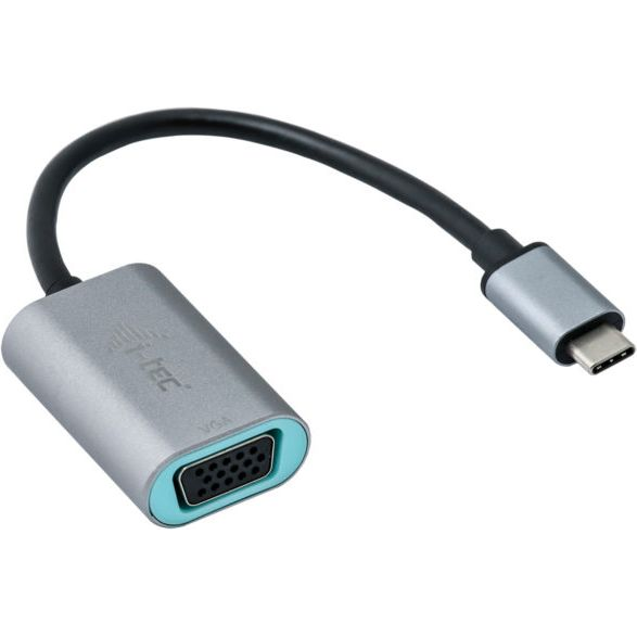 i-tec Metal C31METALVGA60HZ videokabel adapter 0,15 m USB Type-C VGA (D-Sub) Grå