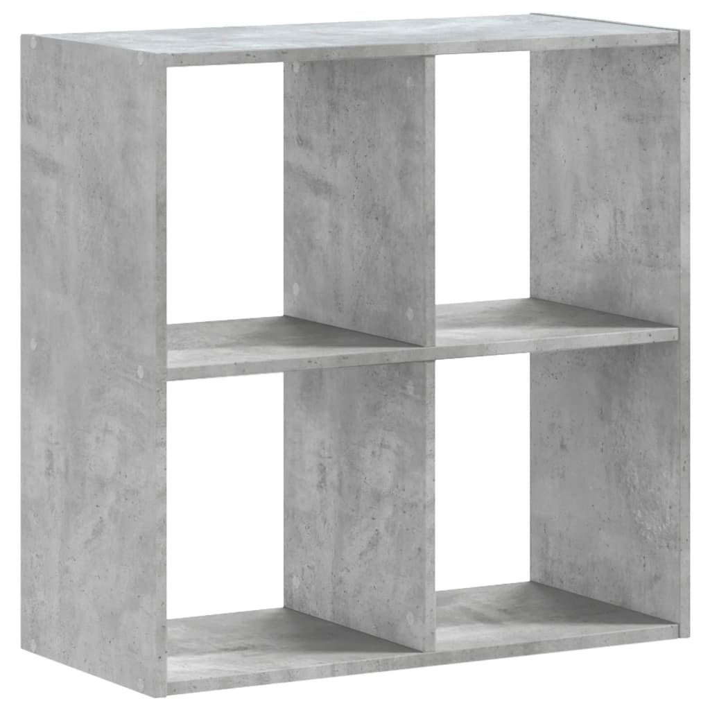 betonszürke szerelt fa könyvespolc 68,5 x 32 x 68,5 cm (852828)